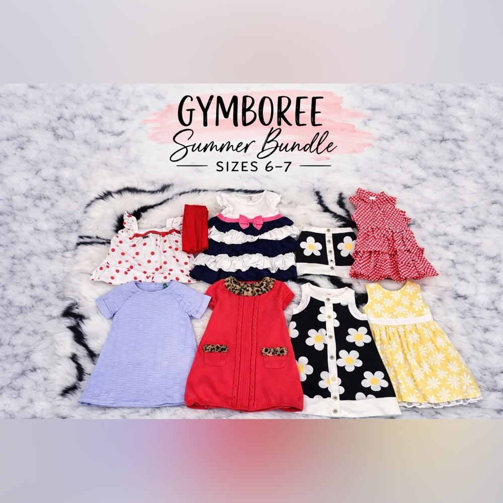 Gymboree Girls 10 piece summer bundle, sizes 6-7, great condition